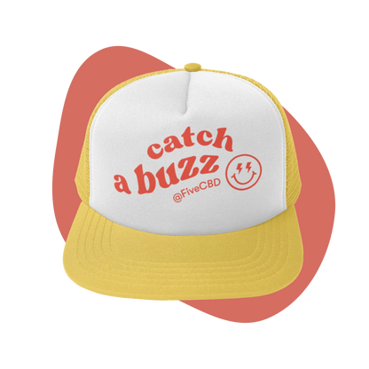 “catch a buzz” trucker hat